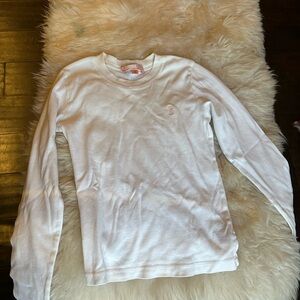 Juicy Couture white top with pink dog logo